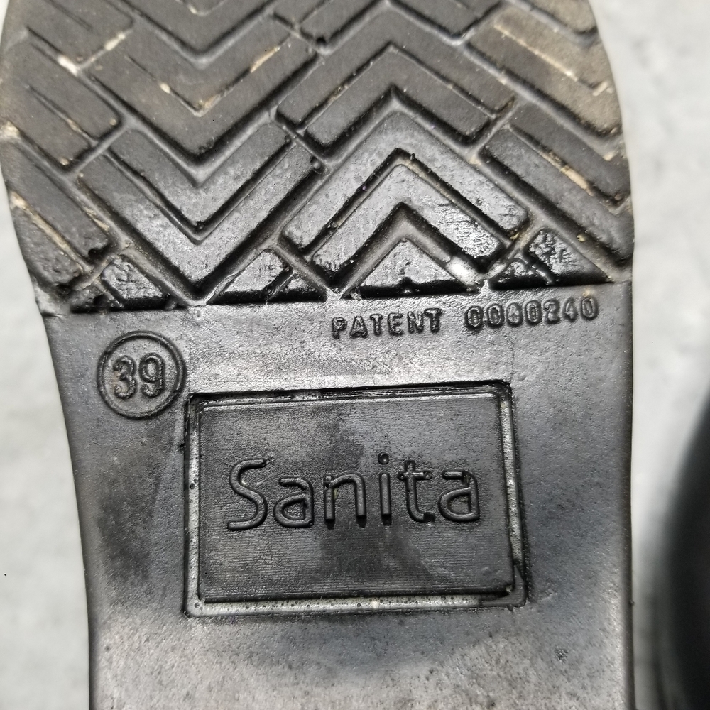 SANITA | Black Clogs Blue Trim Navy Nursing Shoes - Picture 7 of 11